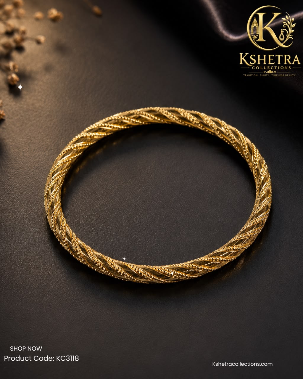 Twisted Pattern Bangle/ KC3118