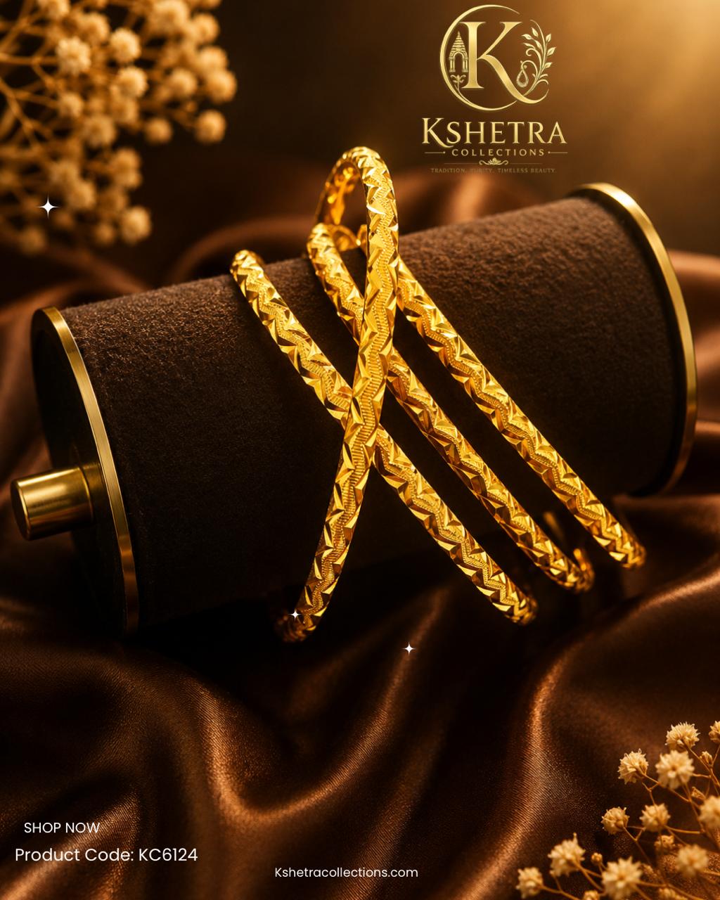 ROYAL TWIST GOLD BANGLES