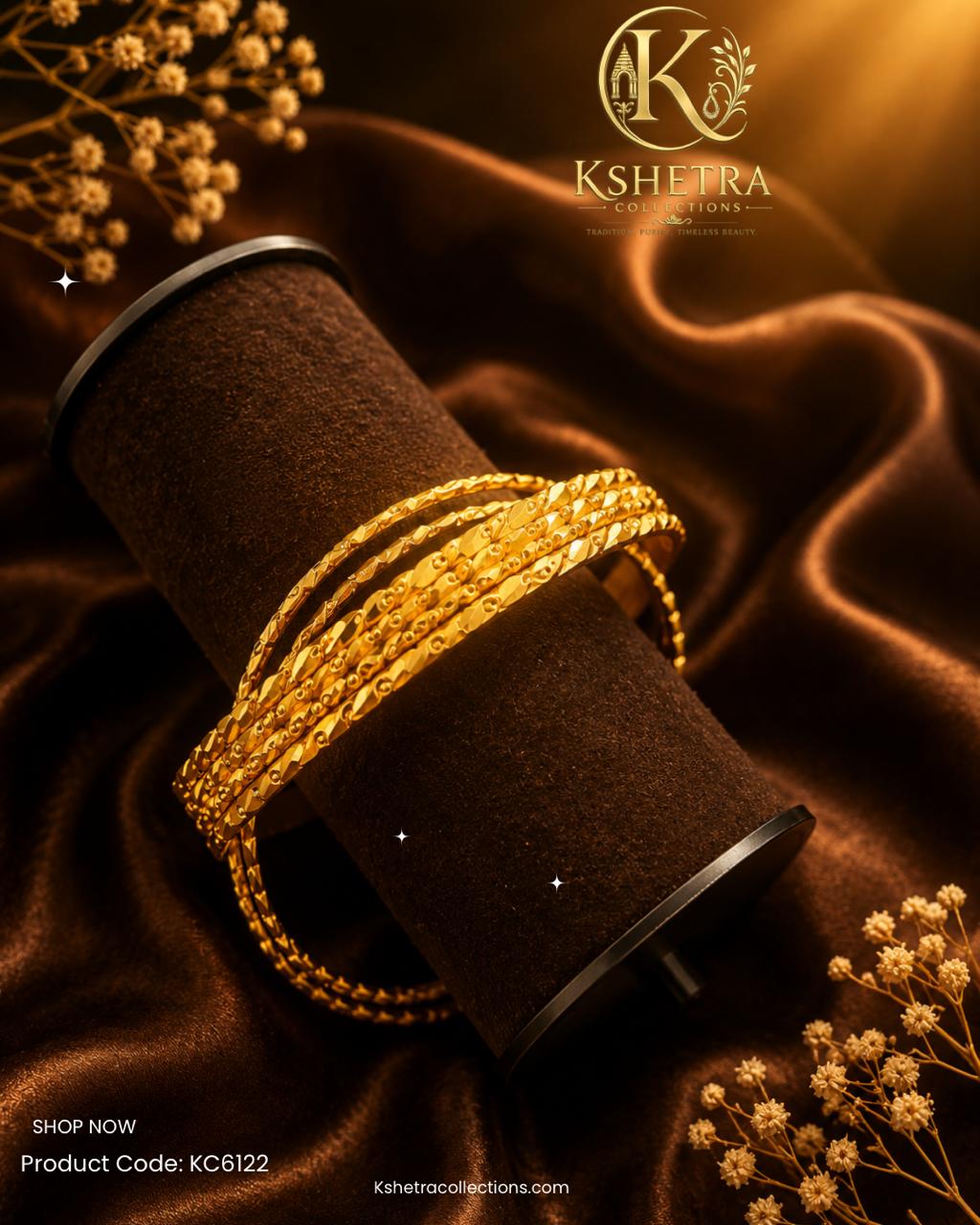 ROYAL SWIRL GOLD BANGLES
