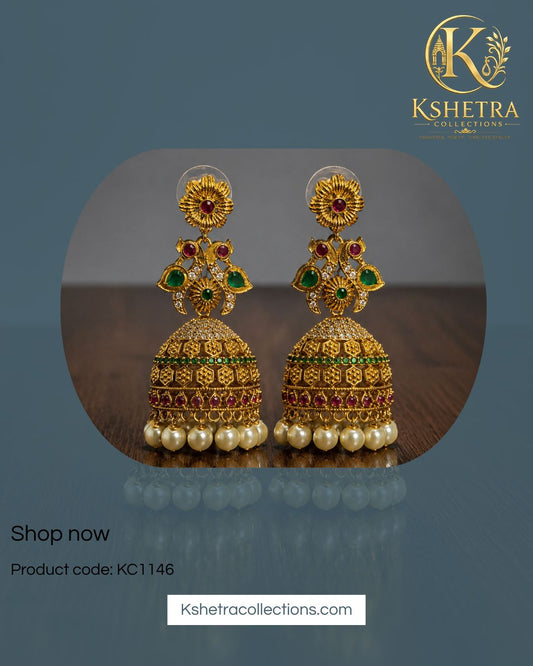 Royal Pearl Jhumka/ KC 1146