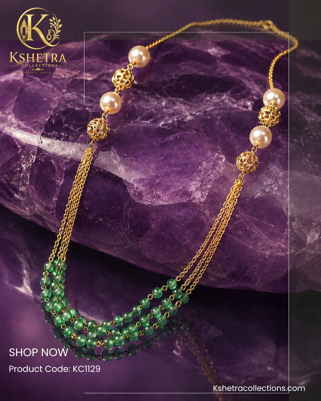 Royal Green Necklace/ KC1129