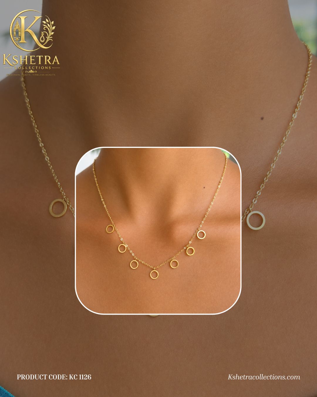 Golden Halo Necklace/ KC1126