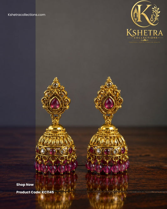 Royal Ruby Jhumka/ KC1145