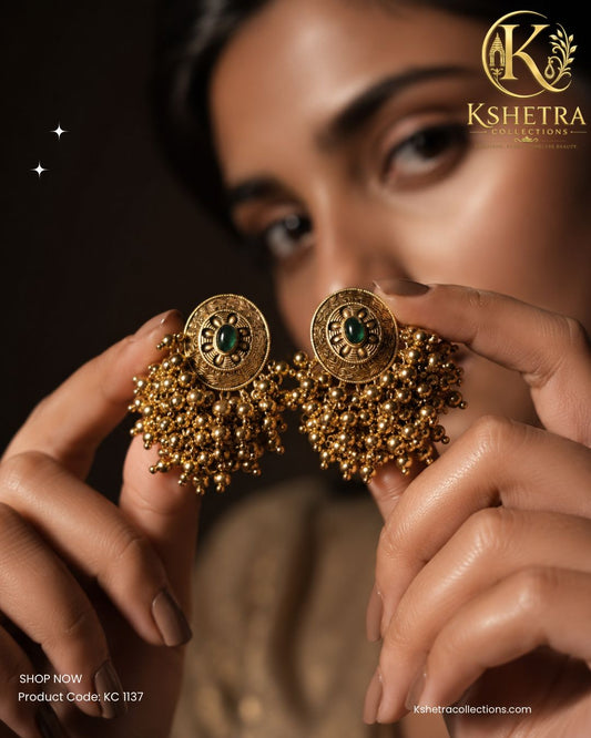 Royal Antique Earrings/ KC1137