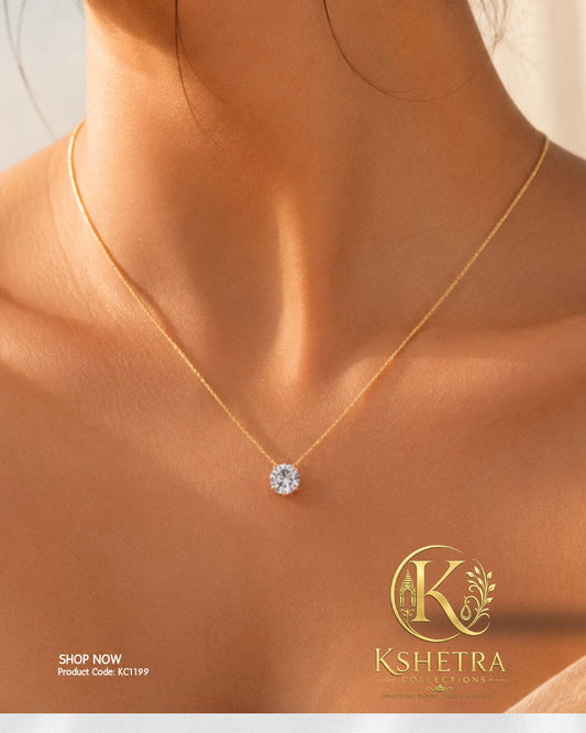 Celeste Solitaire Necklace/ KC1199