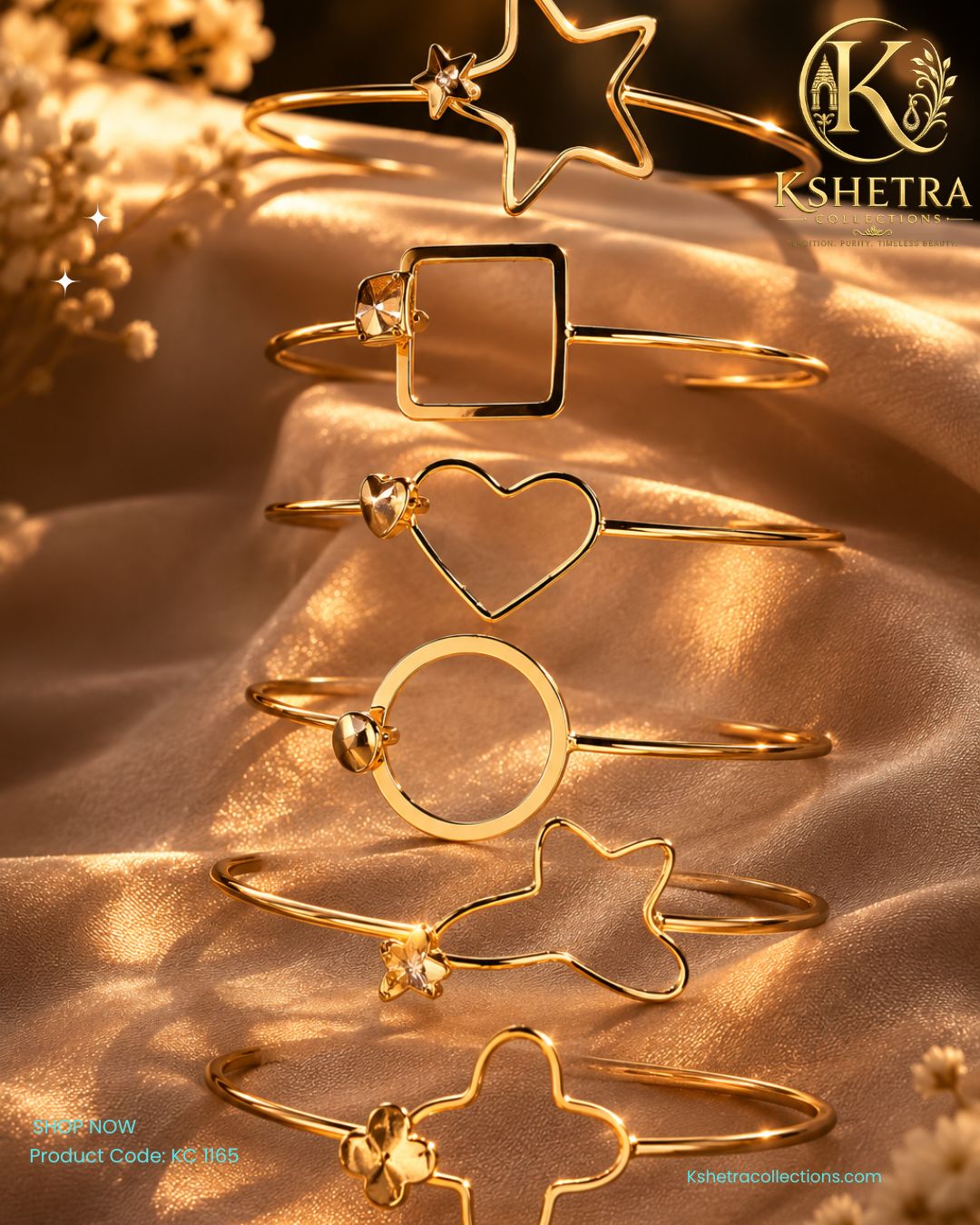 Minimal Geometric Bangles Collection/ KC1165
