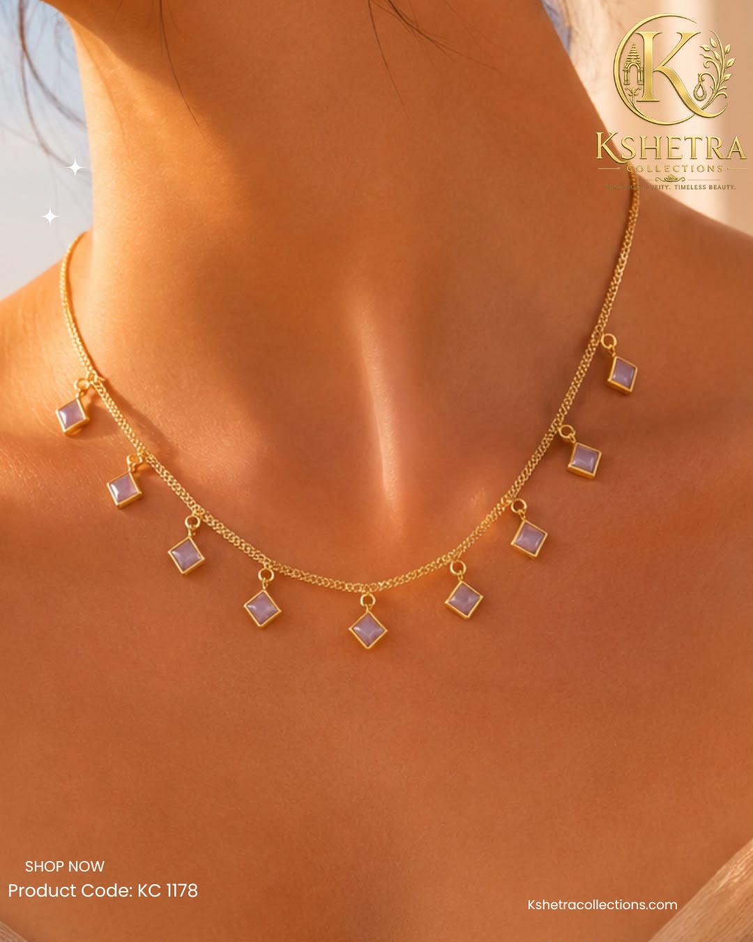 Prism Charm Necklace/ KC1178