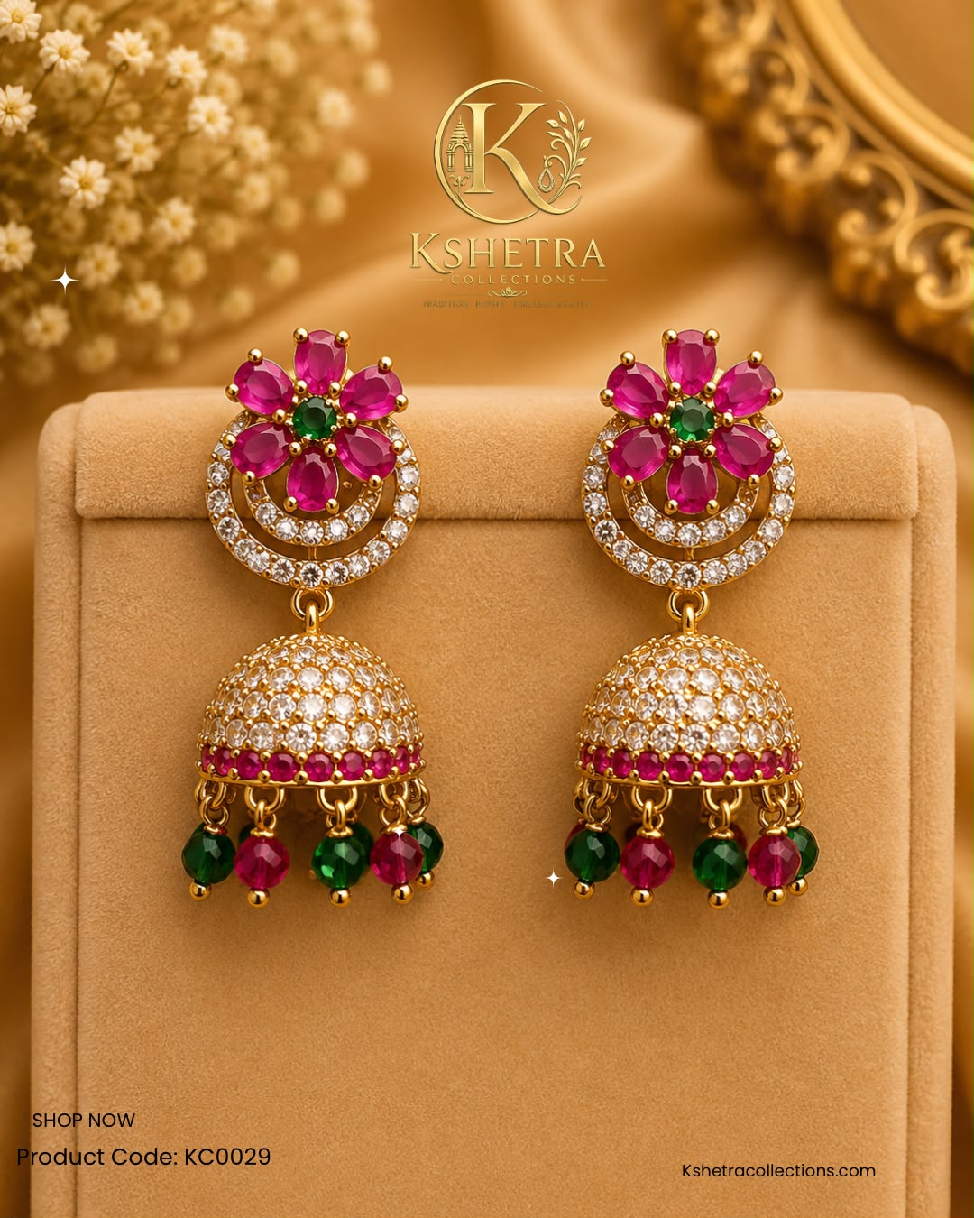 Floral Radiance Jhumka/ KC0029