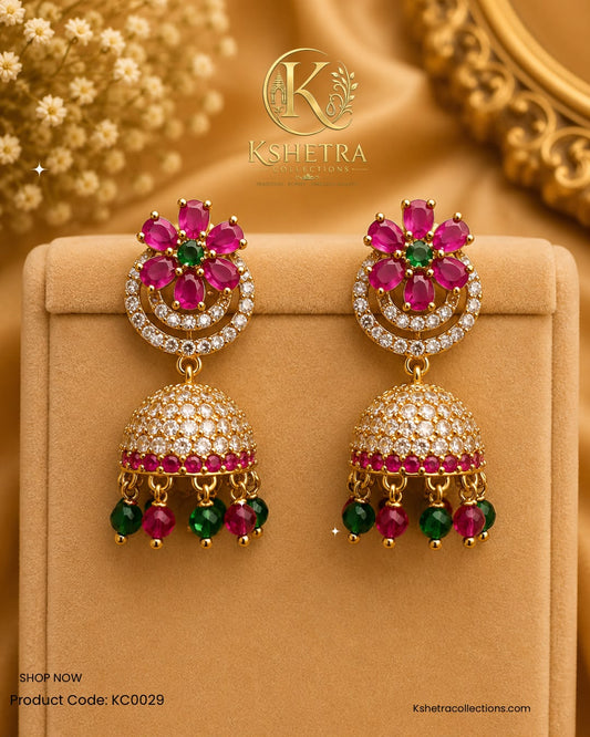 Floral Radiance Jhumka/ KC0029