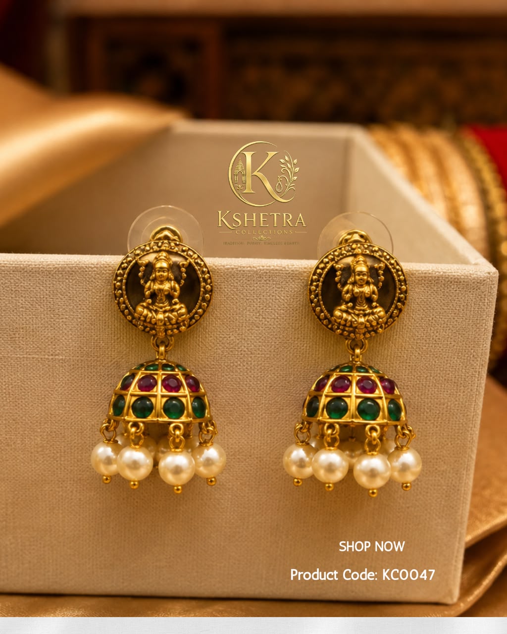 Lakshmi Pearl Jhumka/ KC0047