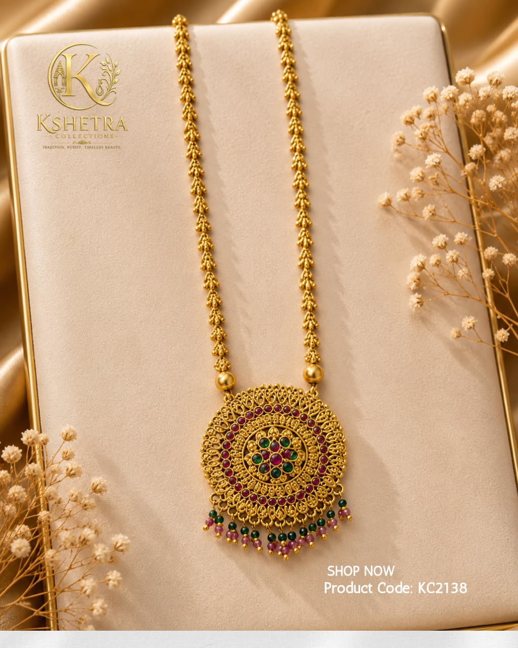 Royal Ruby Emerald Long Haram/ KC2138