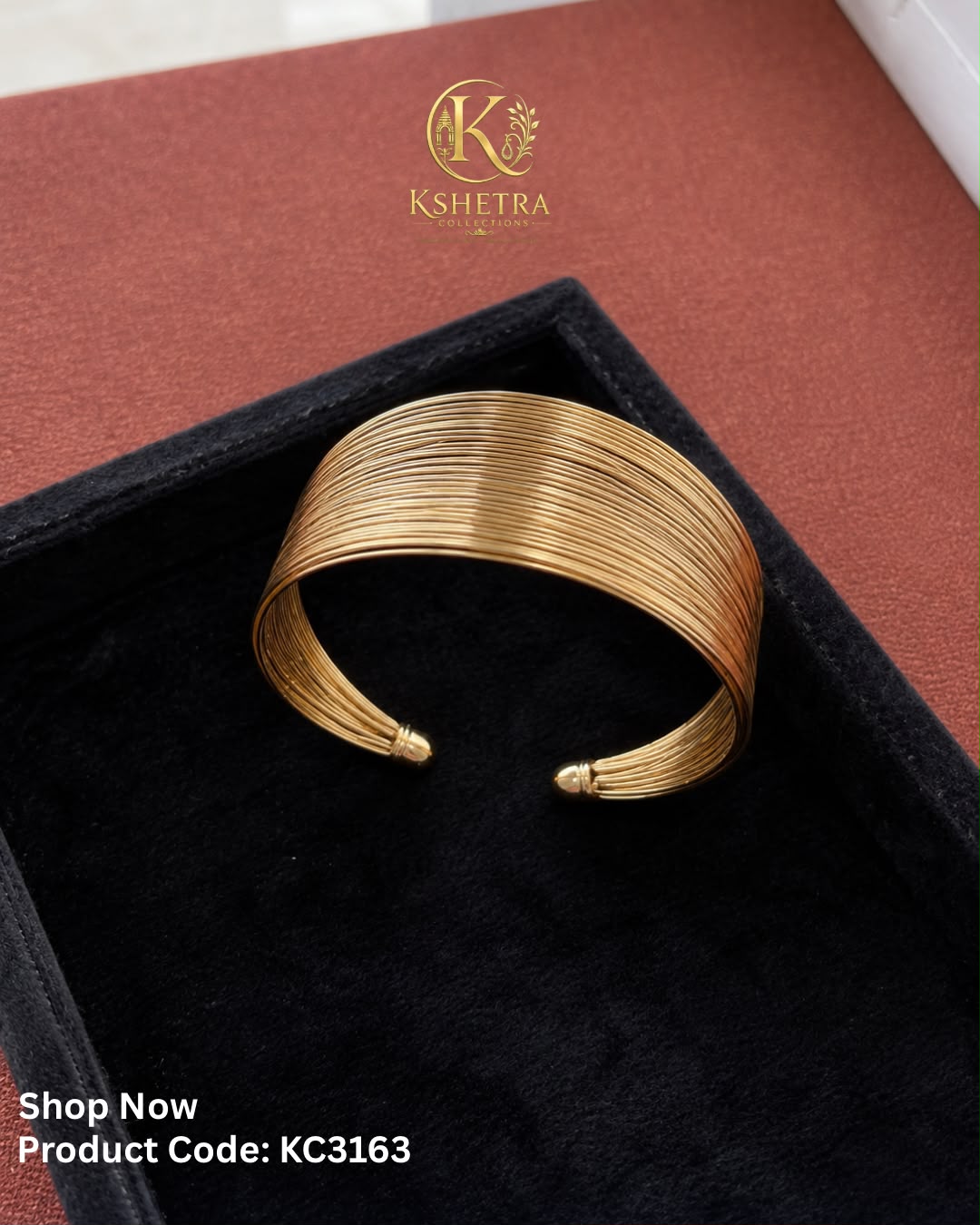 Gold Cuff Bracelet/ KC3163