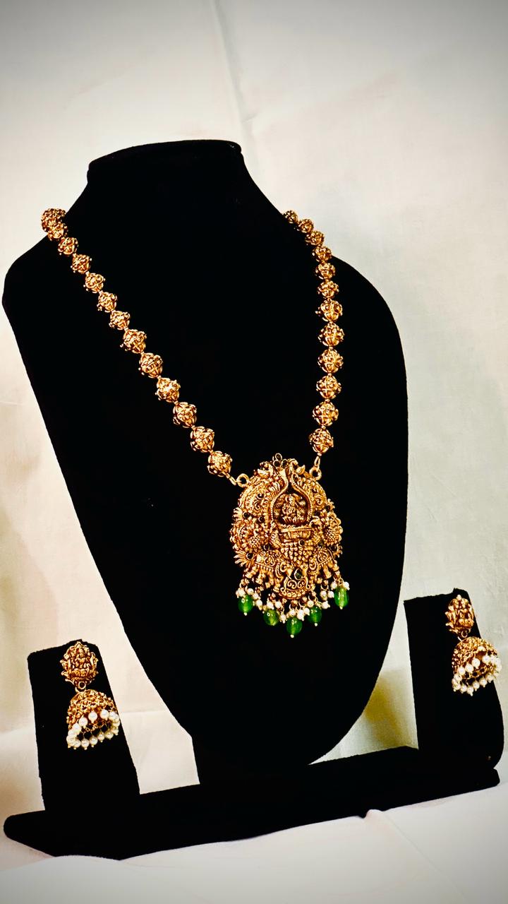 Mahalakshmi Temple Necklace Set/ KC1111